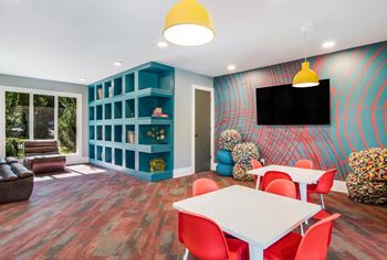 Colorful clubhouse